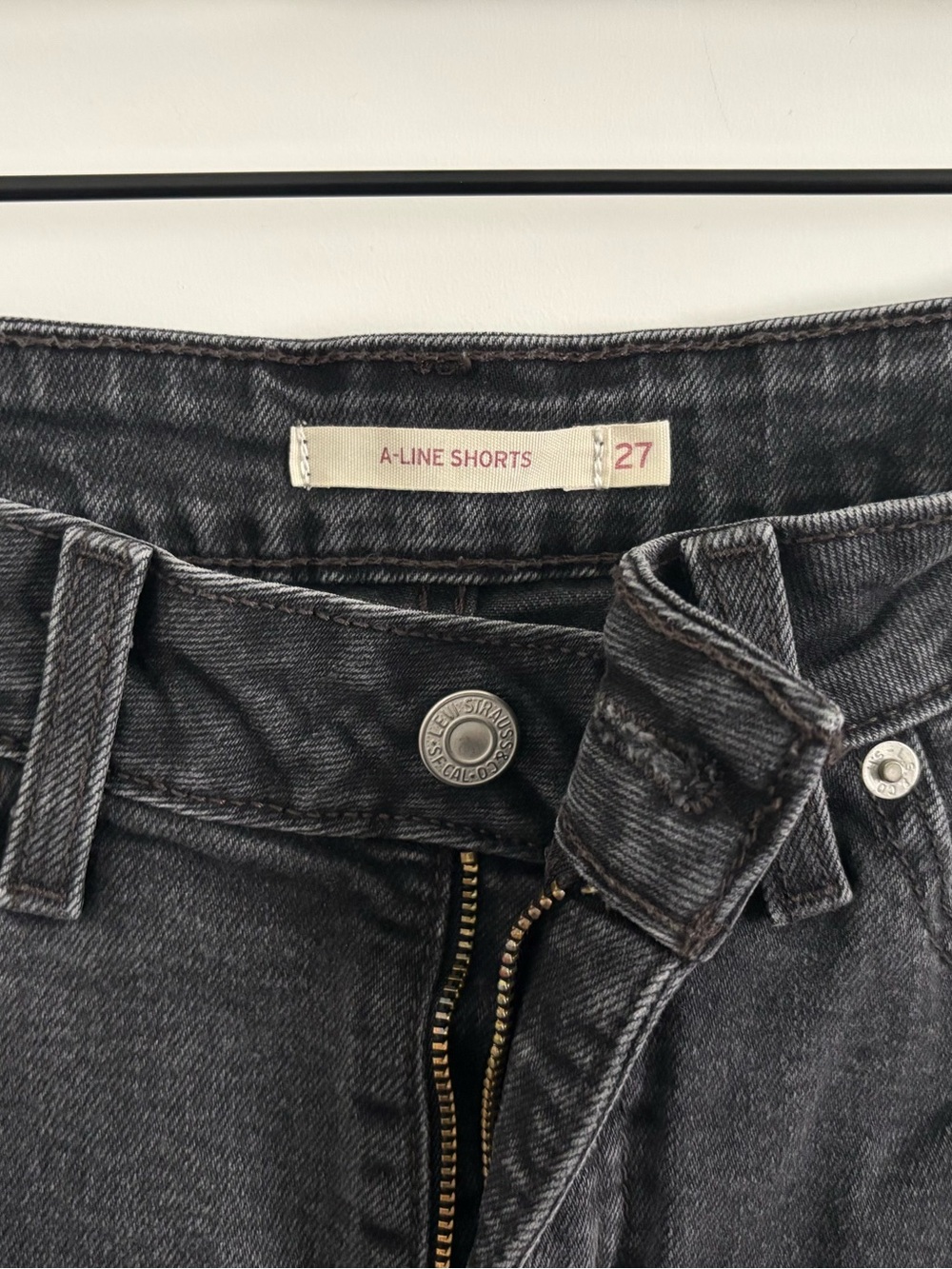 Levi's Black A-Line Jean Shorts